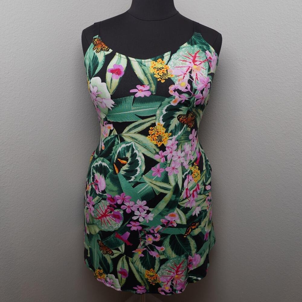 Lilac London Tropical Flowy Mini Dress XXL